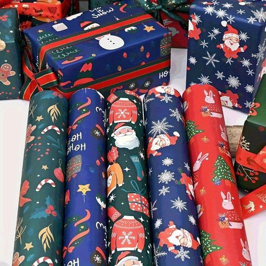 10PCS Christmas Gift Wrapping Paper Set