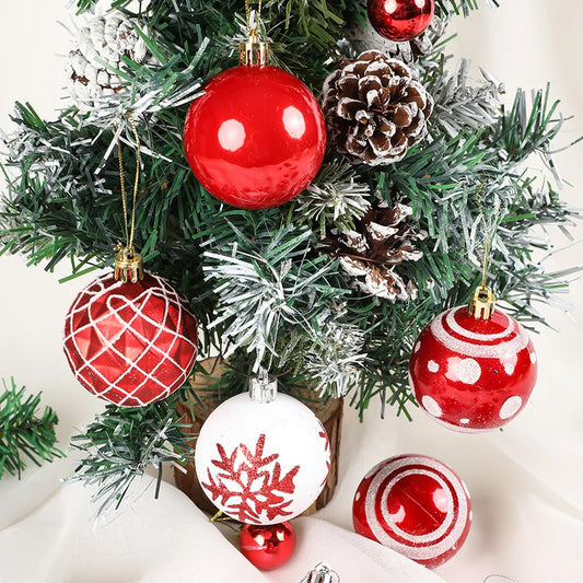 36PCS Christmas Ball Ornament Set – 3–6cm Tree Decorations for Home & Holiday Decor