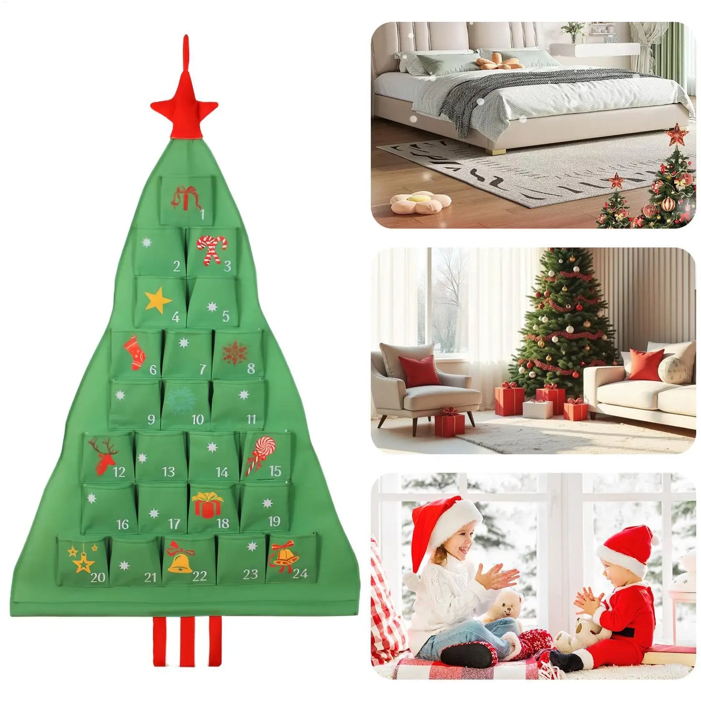 Fabric Advent Calendar – 24-Day Christmas Countdown Tree