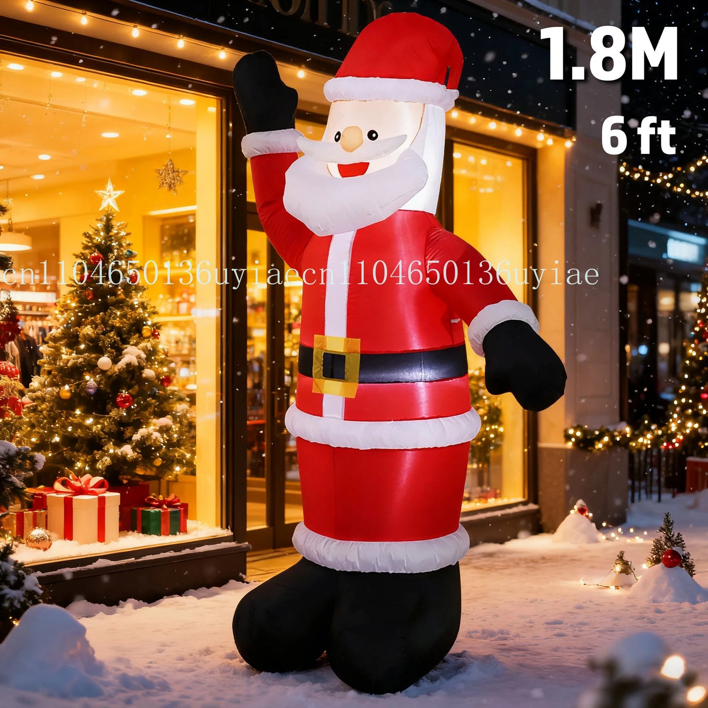 8FT Climbing Santa Inflatable – LED Lighted Outdoor Christmas Decoration