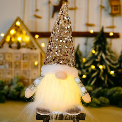 Glowing Gnome Christmas Faceless Doll