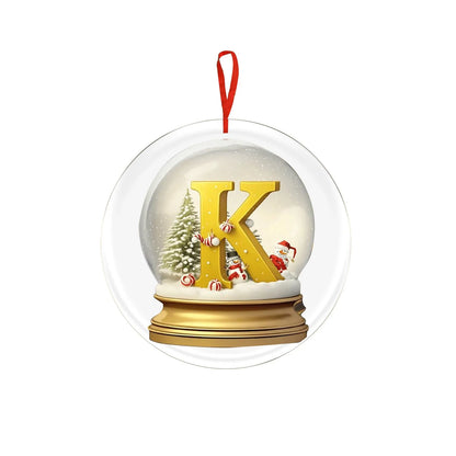 Crystal Ball Acrylic Christmas Ornament – Personalized Hanging Decoration