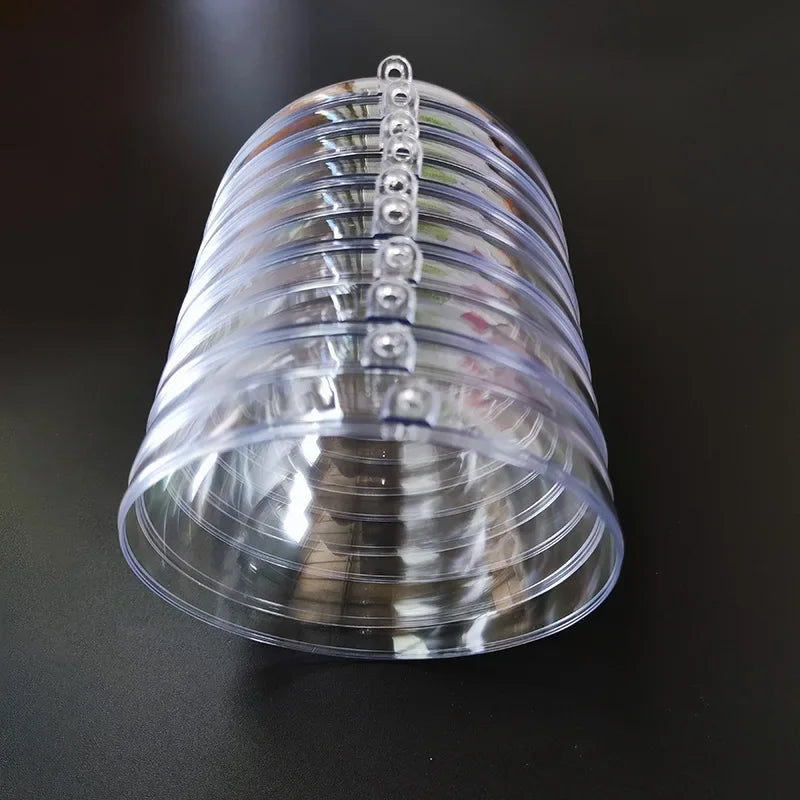 Clear DIY Fillable Christmas Ornaments – Transparent Plastic Hanging Balls (5–10cm)