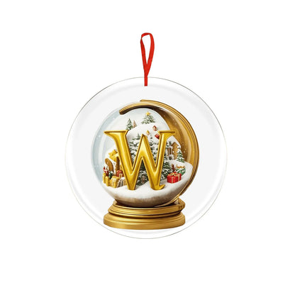 Crystal Ball Acrylic Christmas Ornament – Personalized Hanging Decoration