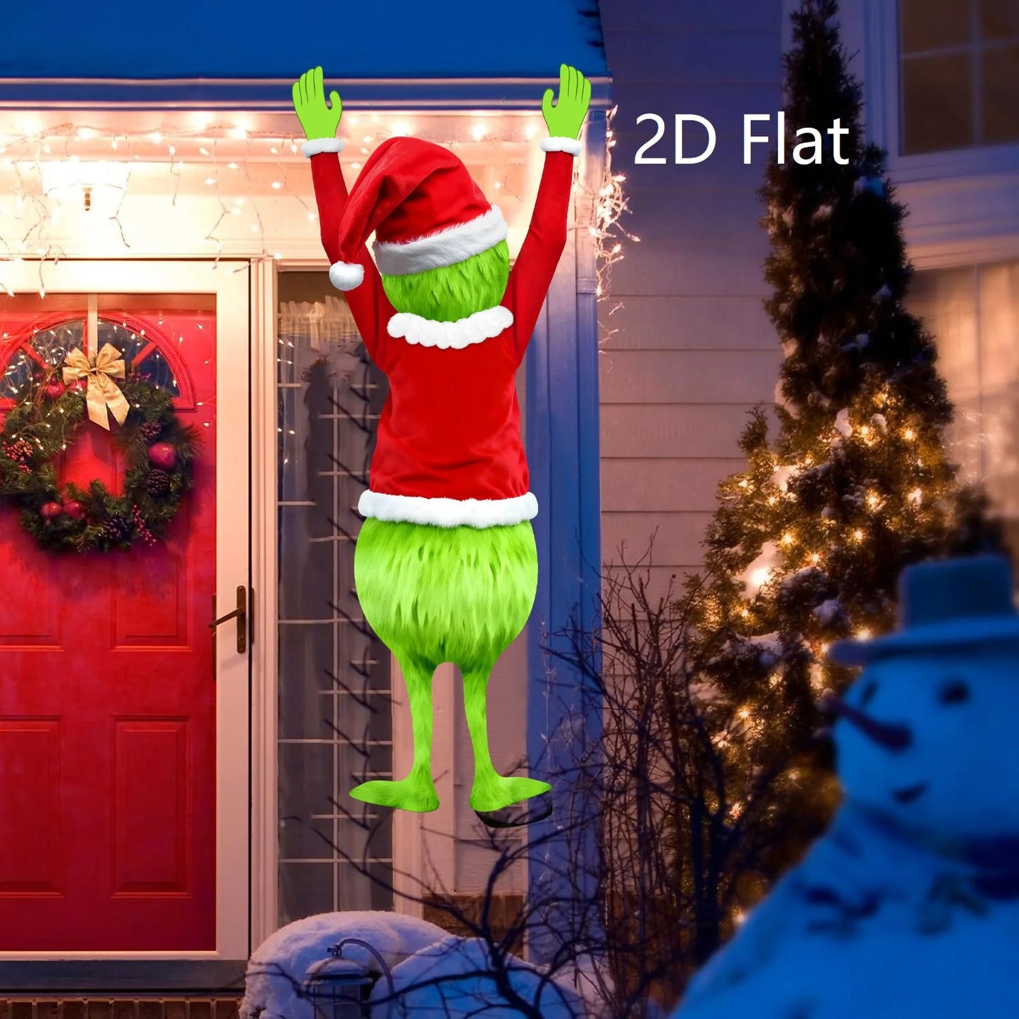 2D Green-Haired Man Christmas Hanging Decoration