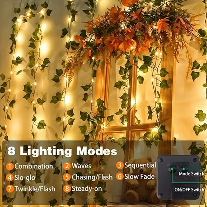 30M Solar-Powered LED String Lights – IP65 Waterproof, 8 Modes