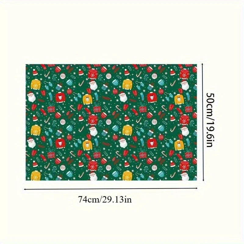 10PCS Christmas Gift Wrapping Paper Set