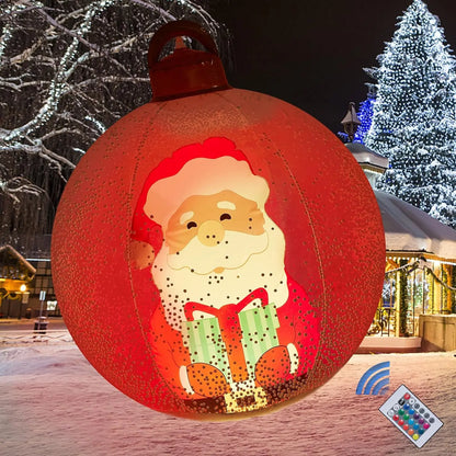 60cm Transparent Giant Inflatable Christmas Ball (With Optional Lights)