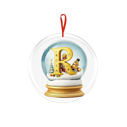 Crystal Ball Acrylic Christmas Ornament – Personalized Hanging Decoration