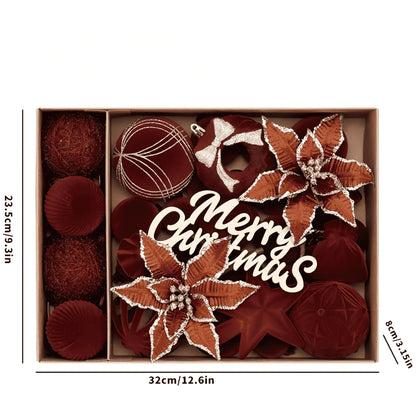 Velvet Christmas Balls – 38PC Set