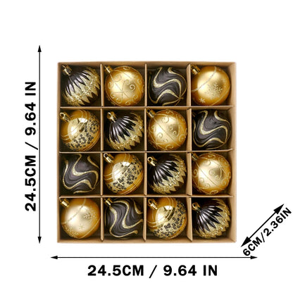16PCS Shatterproof Christmas Ball Ornament Set – 2.36" Tree Decorations