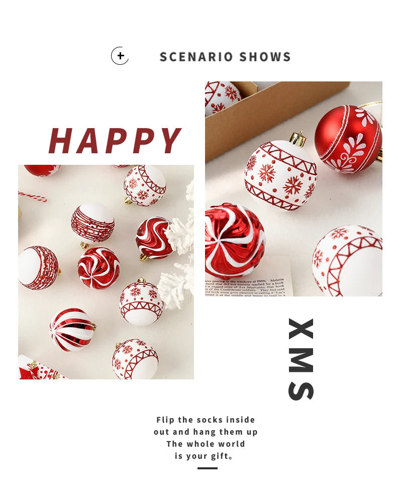 16PCS Shatterproof Christmas Ball Ornament Set – 2.36" Tree Decorations