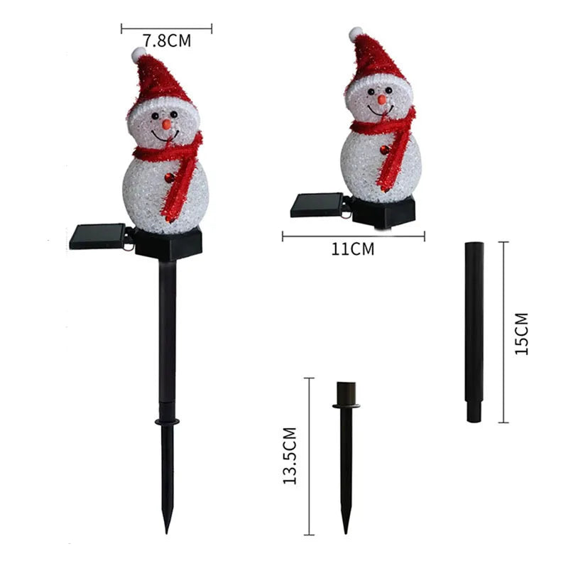 Solar-Powered Snowman Garden Lights – Outdoor Christmas Stakes
