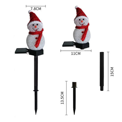 Solar-Powered Snowman Garden Lights – Outdoor Christmas Stakes