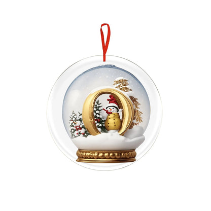 Crystal Ball Acrylic Christmas Ornament – Personalized Hanging Decoration