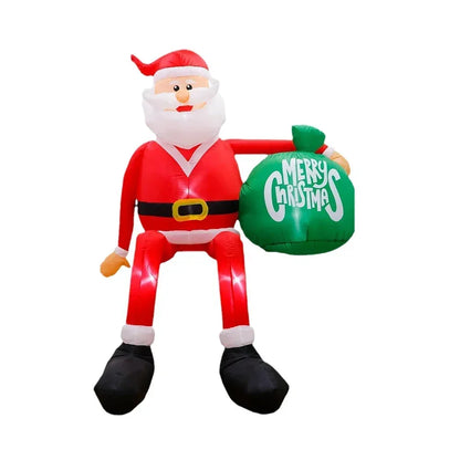 8FT Climbing Santa Inflatable – LED Lighted Outdoor Christmas Decoration