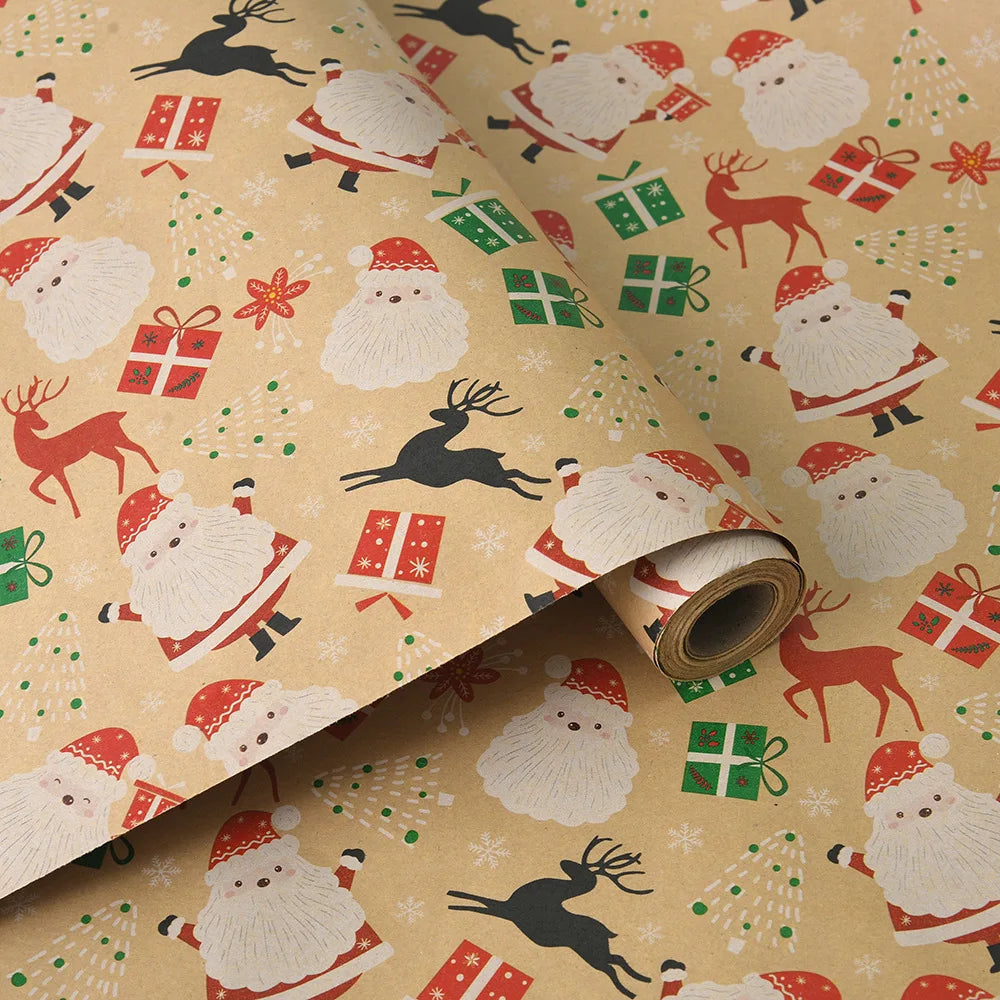 10M Christmas & New Year Gift Wrapping Paper Roll