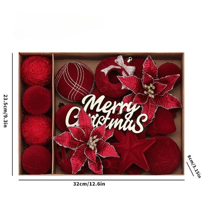Velvet Christmas Balls – 38PC Set