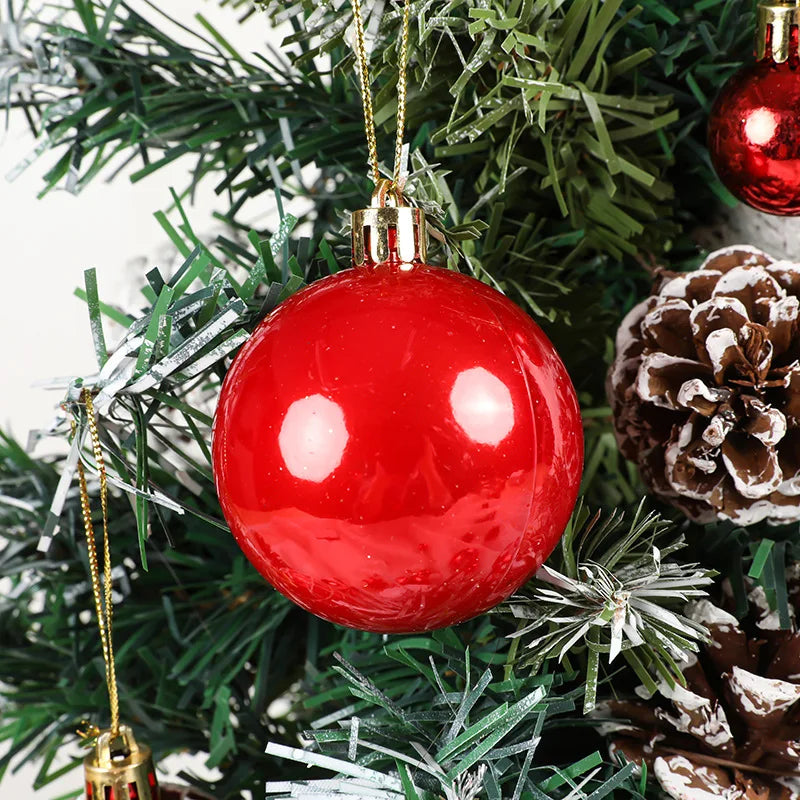 36PCS Christmas Ball Ornament Set – 3–6cm Tree Decorations for Home & Holiday Decor