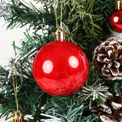 36PCS Christmas Ball Ornament Set – 3–6cm Tree Decorations for Home & Holiday Decor