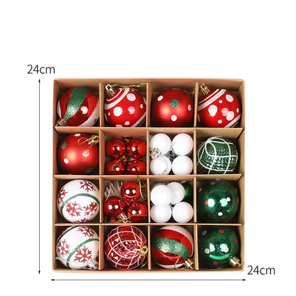 36PCS Christmas Ball Ornament Set – 3–6cm Tree Decorations for Home & Holiday Decor
