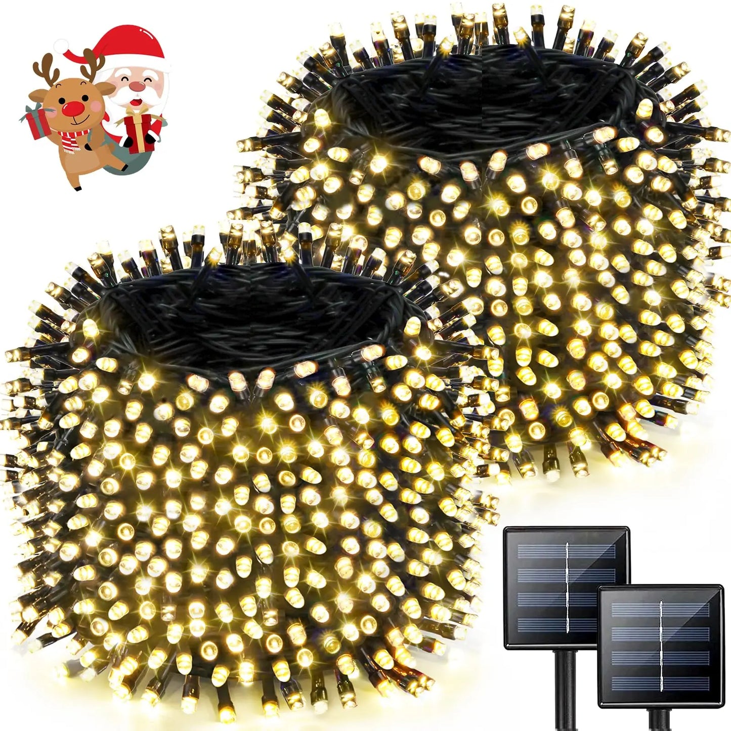 30M Solar-Powered LED String Lights – IP65 Waterproof, 8 Modes