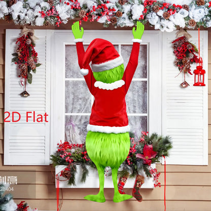 2D Green-Haired Man Christmas Hanging Decoration