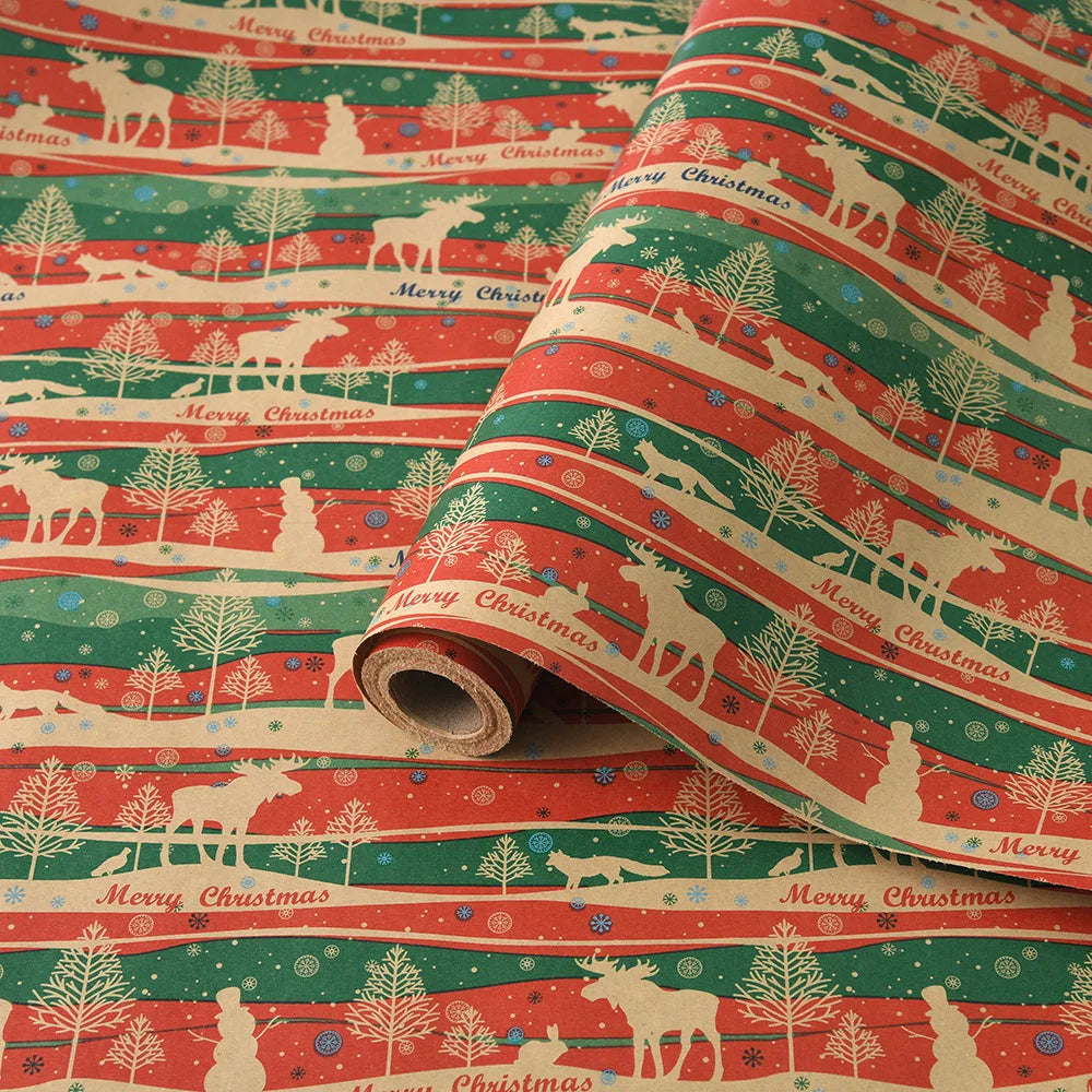 10M Christmas & New Year Gift Wrapping Paper Roll
