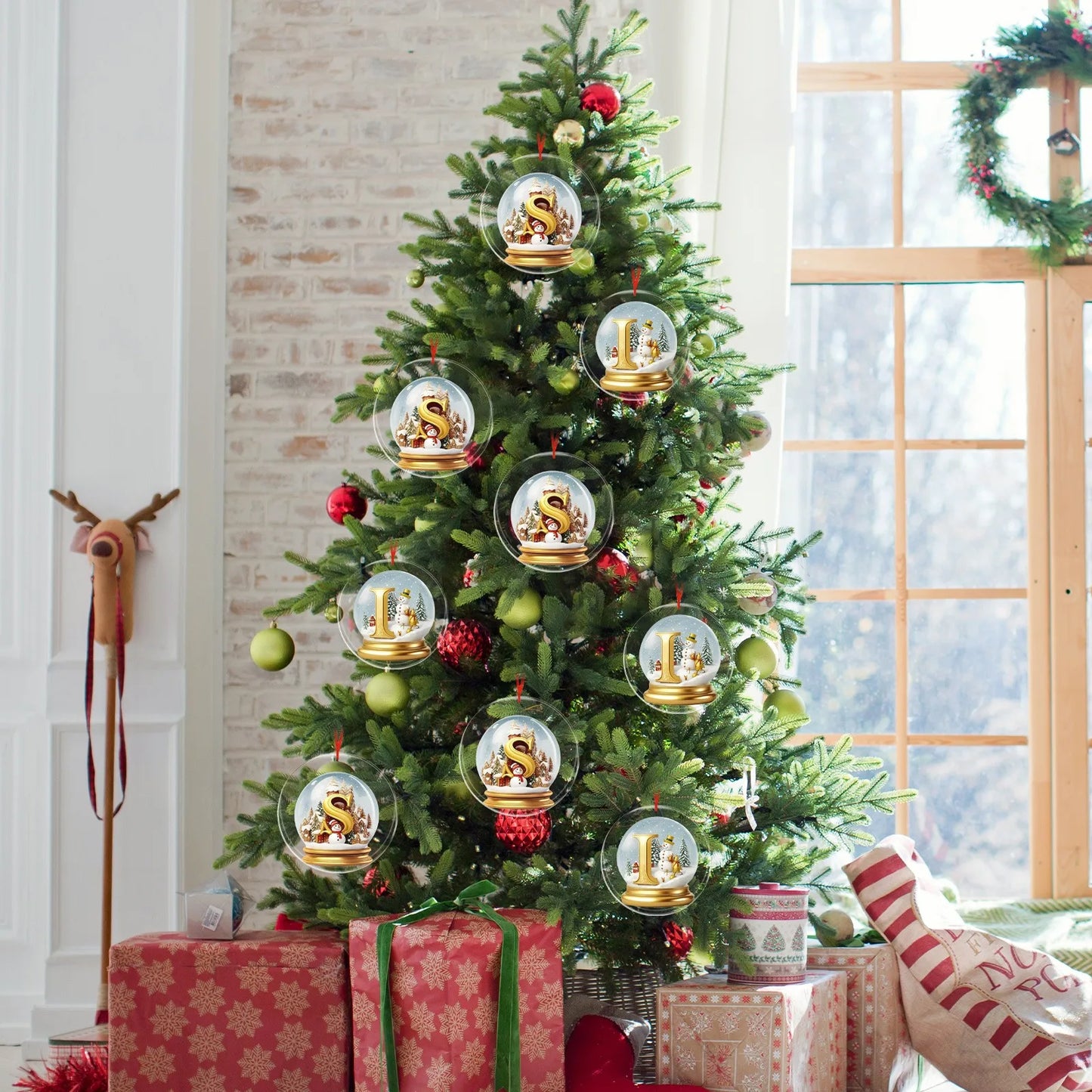 Crystal Ball Acrylic Christmas Ornament – Personalized Hanging Decoration