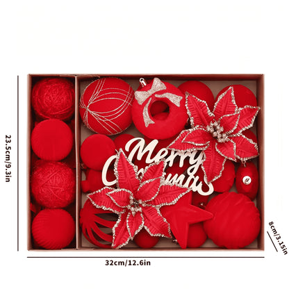 Velvet Christmas Balls – 38PC Set