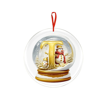 Crystal Ball Acrylic Christmas Ornament – Personalized Hanging Decoration