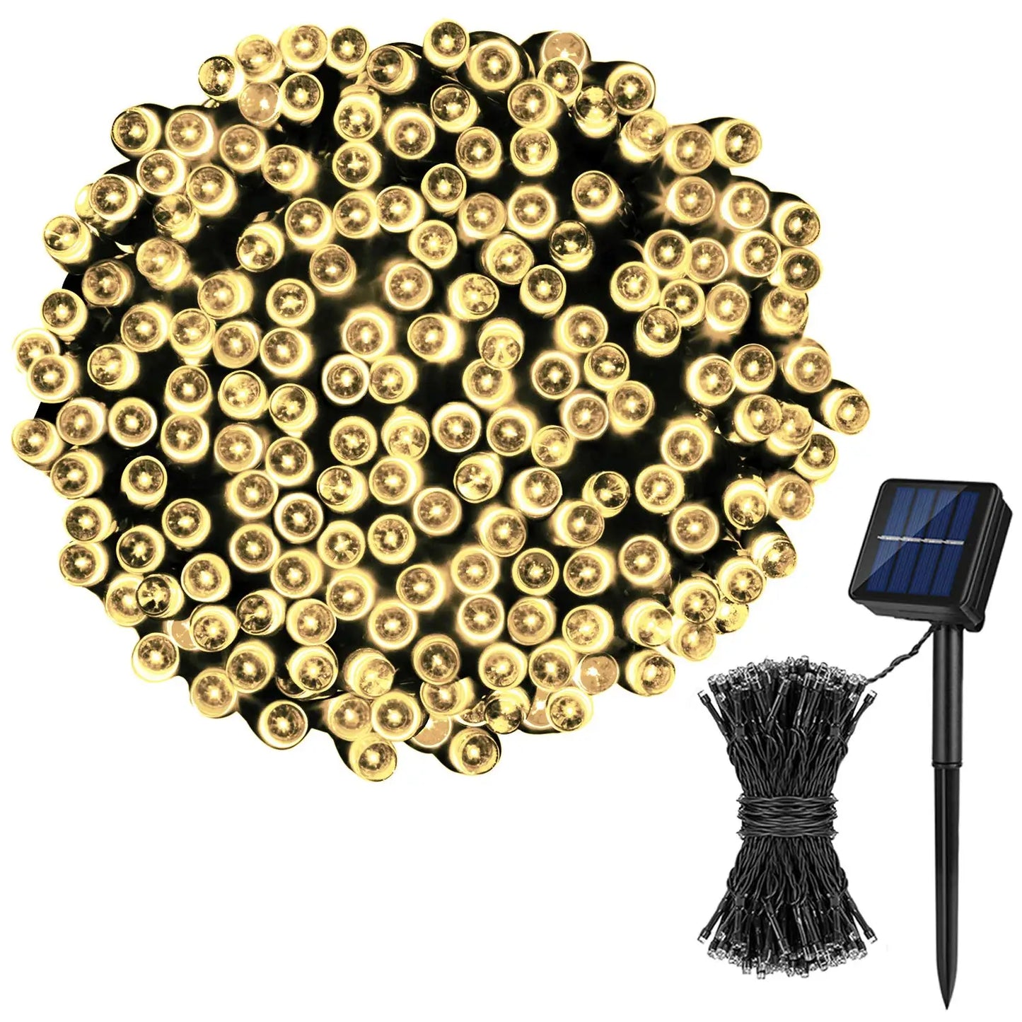 30M Solar-Powered LED String Lights – IP65 Waterproof, 8 Modes