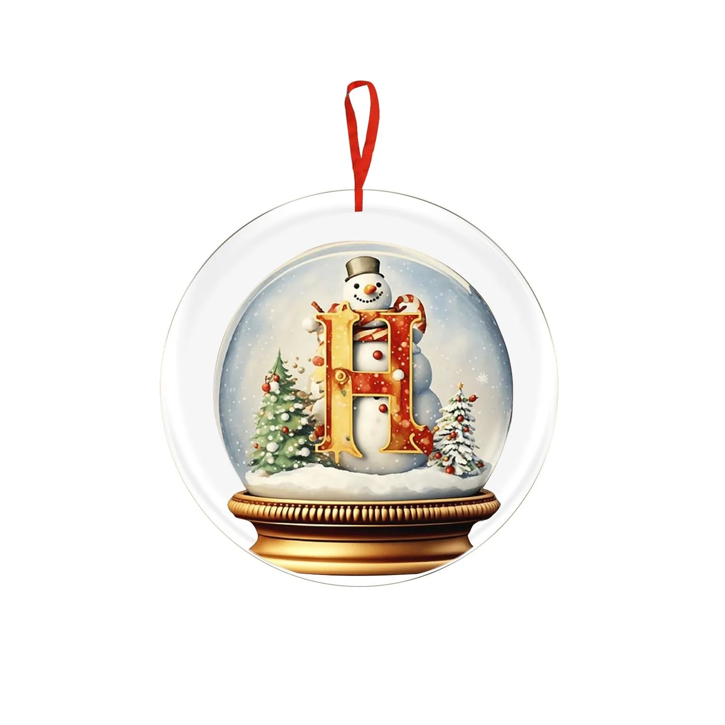 Crystal Ball Acrylic Christmas Ornament – Personalized Hanging Decoration