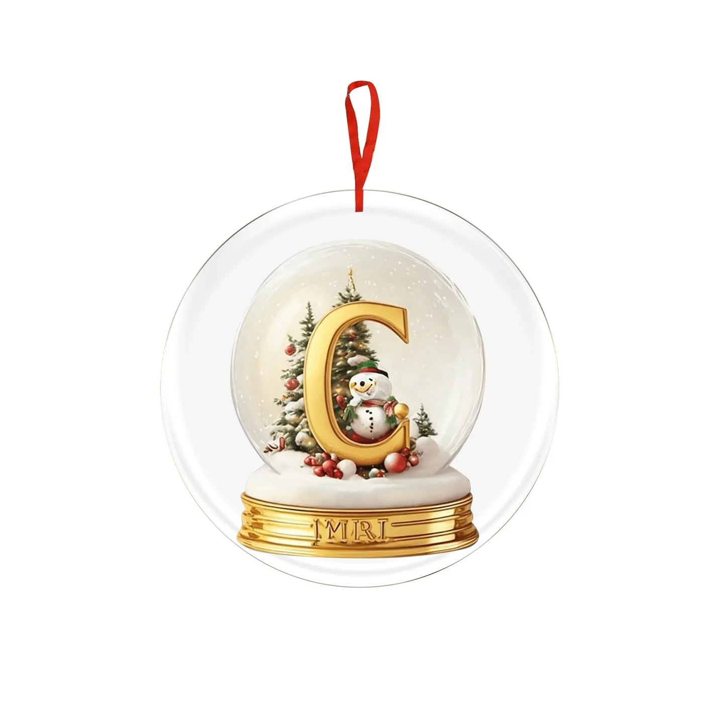 Crystal Ball Acrylic Christmas Ornament – Personalized Hanging Decoration