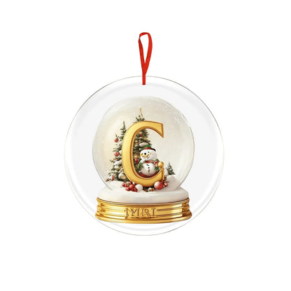 Crystal Ball Acrylic Christmas Ornament – Personalized Hanging Decoration