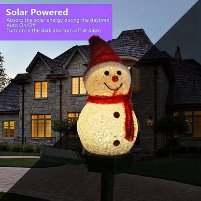 Solar-Powered Snowman Garden Lights – Outdoor Christmas Stakes