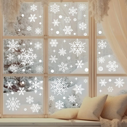 137 Christmas Snowflake Window Flowers Stickers for Glass