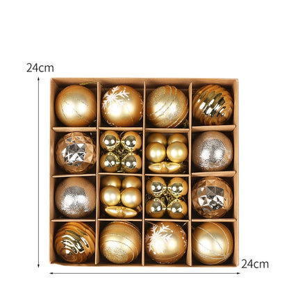 36PCS Christmas Ball Ornament Set – 3–6cm Tree Decorations for Home & Holiday Decor