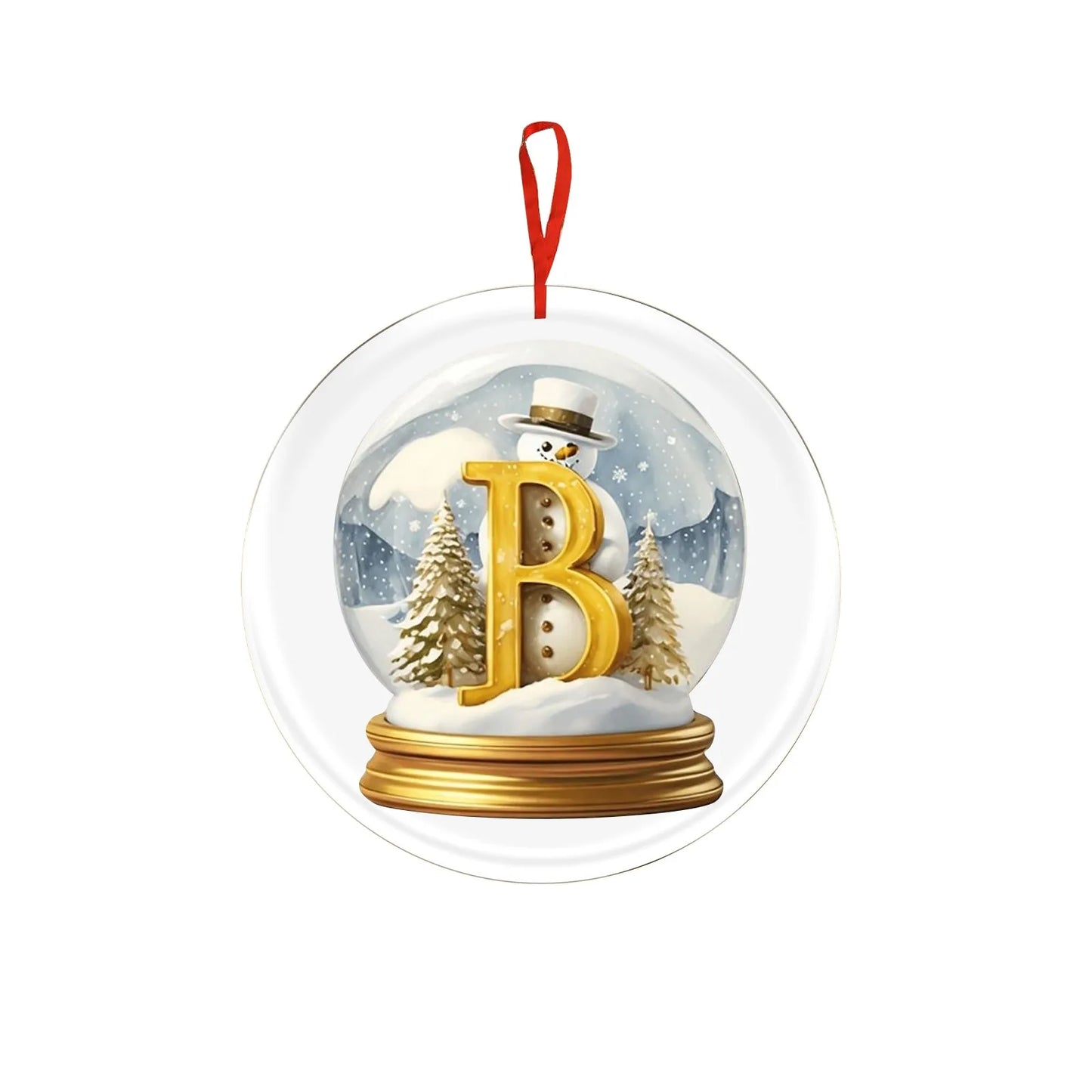 Crystal Ball Acrylic Christmas Ornament – Personalized Hanging Decoration
