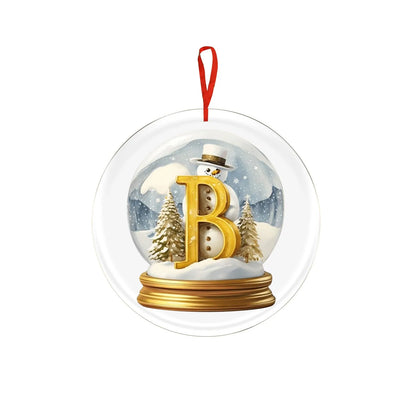Crystal Ball Acrylic Christmas Ornament – Personalized Hanging Decoration
