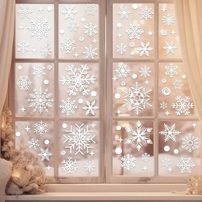 137 Christmas Snowflake Window Flowers Stickers for Glass
