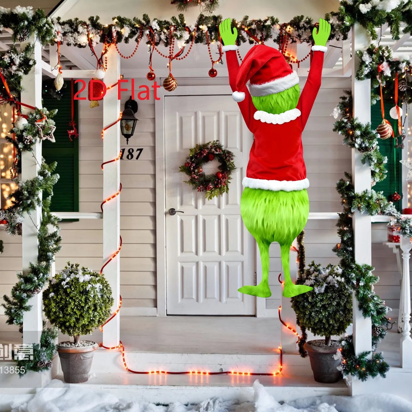 2D Green-Haired Man Christmas Hanging Decoration