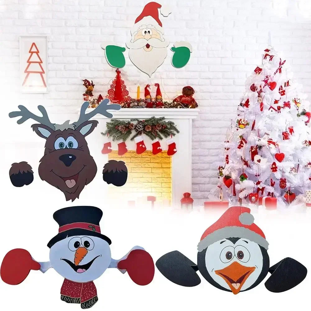 Festive Peeking Character Decoration