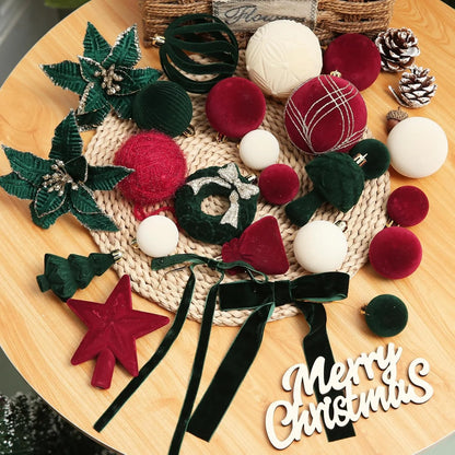 Velvet Christmas Balls – 38PC Set