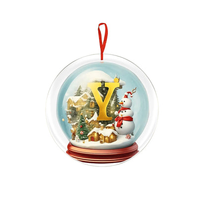 Crystal Ball Acrylic Christmas Ornament – Personalized Hanging Decoration