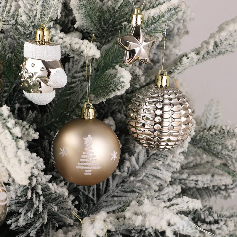 Champagne Christmas Ball Ornaments – 42PCS