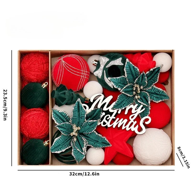 Velvet Christmas Balls – 38PC Set