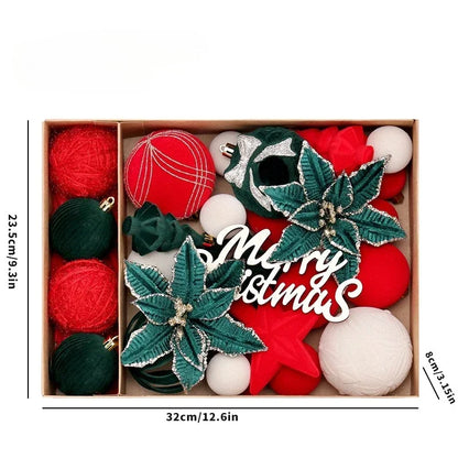 Velvet Christmas Balls – 38PC Set
