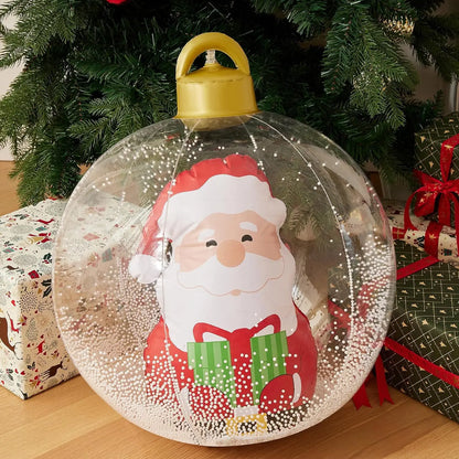 60cm Transparent Giant Inflatable Christmas Ball (With Optional Lights)