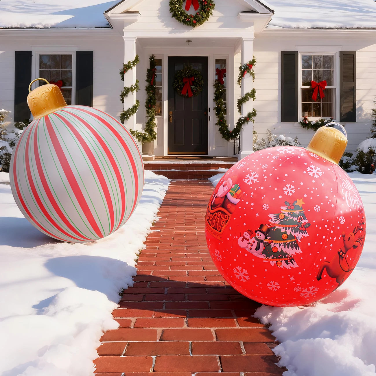 Large Inflatable Christmas Ornament Ball – PVC Holiday Decoration